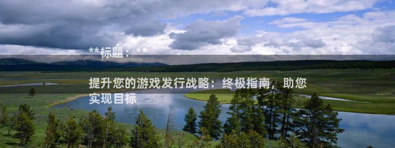新城平台登录入口官网网址查询：**标题：**

提升您的游戏发行战略：终极指南，助您
实现目标